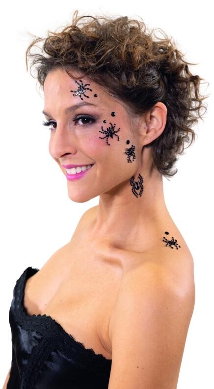 Karneval Festival Halloween Gesicht Sticker Spinne