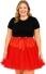 Thetru Karneval Damen Petticoat Volant Rock XXL