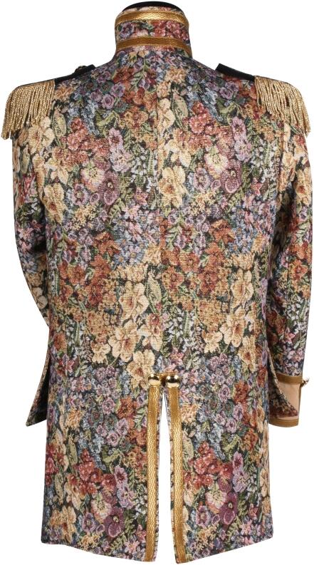 Thetru Karneval Herren Kostüm Jacke Frack aus Goldbrokat