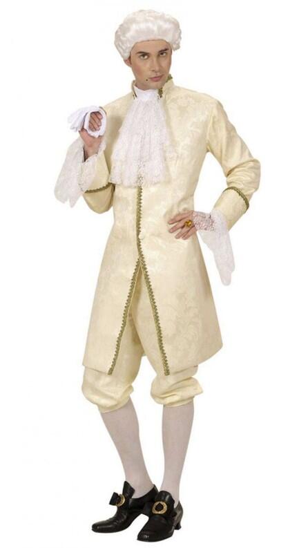 Karneval Herren Kostüm Casanova weiß