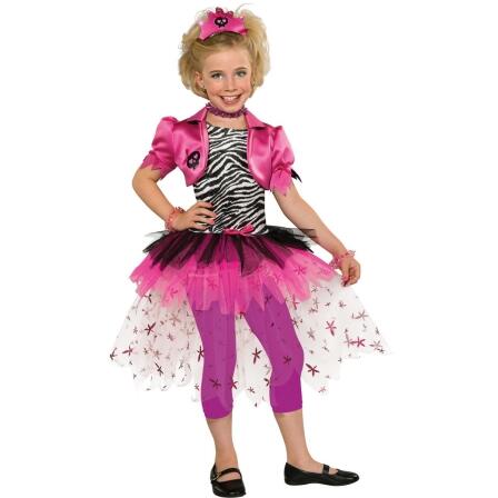 Karneval Mädchen Kostüm Pink Punk Princess