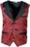 Karneval Halloween Herren Jacquard Weste Retro weinrot