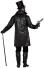 Karneval Herren Kostüm Mantel Lederoptik schwarz