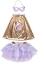 Karneval Mädchen Kostüm Super-Duper-Tutu gold lila hinten
