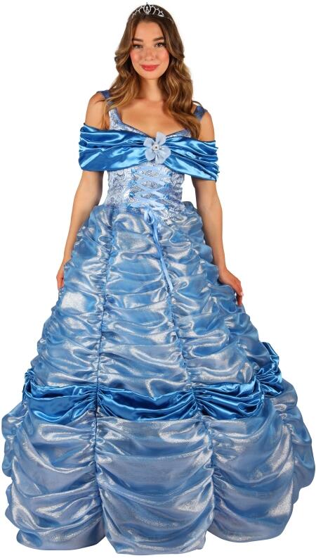 Thetru Karneval Damen Kostüm Aschenputtel blau