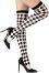 Karneval Damen Str&uuml;mpfe Overknee Harlekin schwarz wei&szlig;