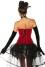 Karneval Damen Corsage Pfau rot