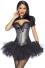 Damen Satin Corsage Gothic