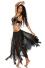Atixo Damen Kostüm Bauchtänzerin schwarz