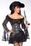 Karneval Damen Piraten Kleid Longbluse schwarz