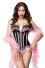 Karneval Damen Corsage Burlesque schwarz rosa