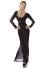 Atixo Damen Partykleid langes Bandage-Shape-Kleid schwarz