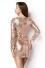 Damen Partykleid Clubkleid Pailletten Kleid rosegold