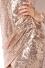 Damen Partykleid Clubkleid Pailletten Kleid rosegold