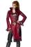 Karneval Damen Steampunk Mantel rot