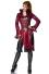 Karneval Damen Steampunk Mantel rot
