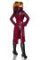 Karneval Damen Steampunk Mantel rot
