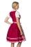 Oktoberfest Dirndl Kleid mit transparenter Schürze rot