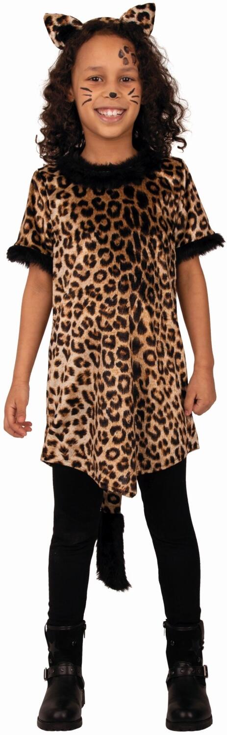 Karneval M&auml;dchen Kost&uuml;m Leopard Kleid