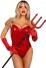 Leg Avenue Halloween Karneval Teufelsgabel mit Strass rot