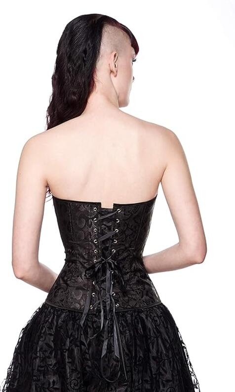 Ocultica Karneval Damen Corsage schwarz