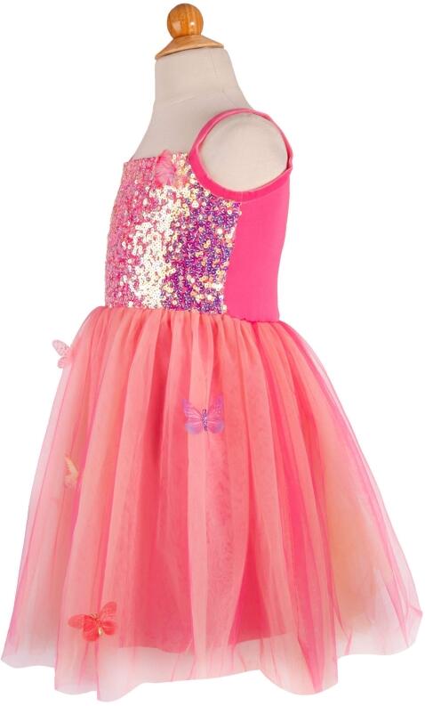 Karneval Mädchen Kostüm Schmetterling hot pink seite