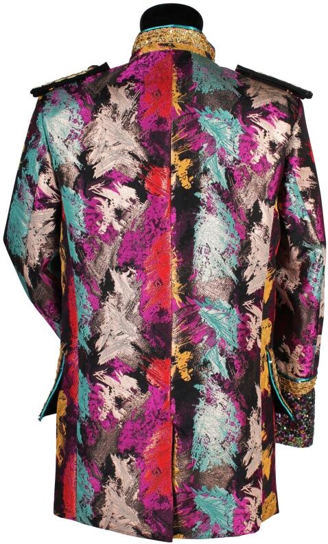 Thetru Karneval Herren Kostüm Jacke Frack Global Paint