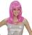 Karneval Damen Per&uuml;cke Langhaar pink