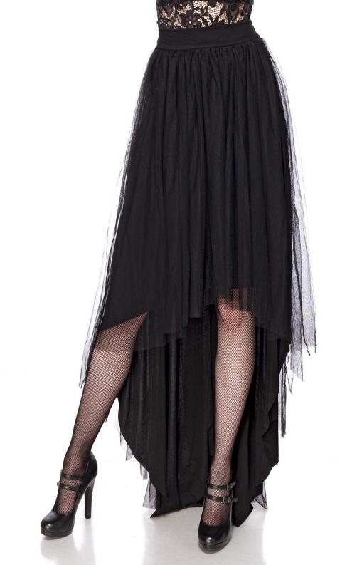 Karneval Damen Gothic Rock Tüll schwarz