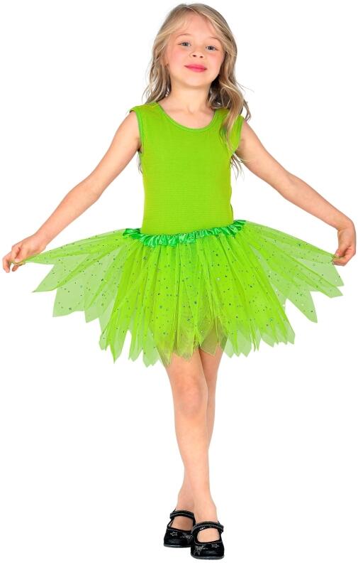 Widmann Kinder Tutu Glitzer grün