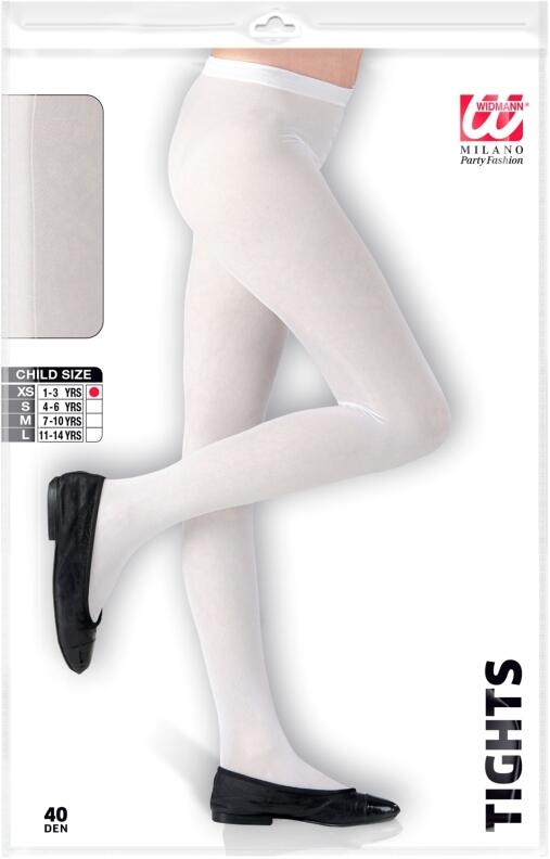 Karneval Halloween Kinder Strumpfhose weiß