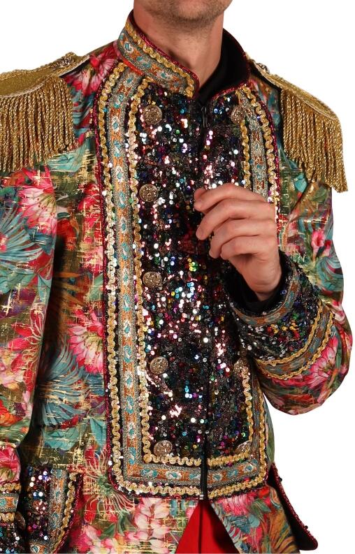 Thetru Karneval Herren Kostüm Jacke Frack Carnevale Fiesta rot