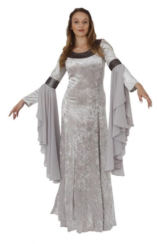 Karneval Damen Kostüm Lady Mariot grau