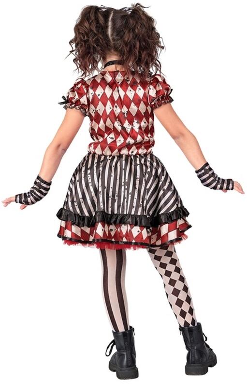 Karneval Halloween Mädchen Kostüm Harlekin Puppe