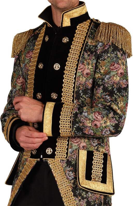 Thetru Karneval Herren Kostüm Jacke Frack Classic Style schwarz