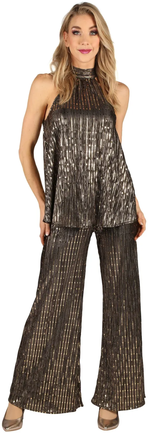 Thetru Karneval Damen Kost&uuml;m Disco Queen gold