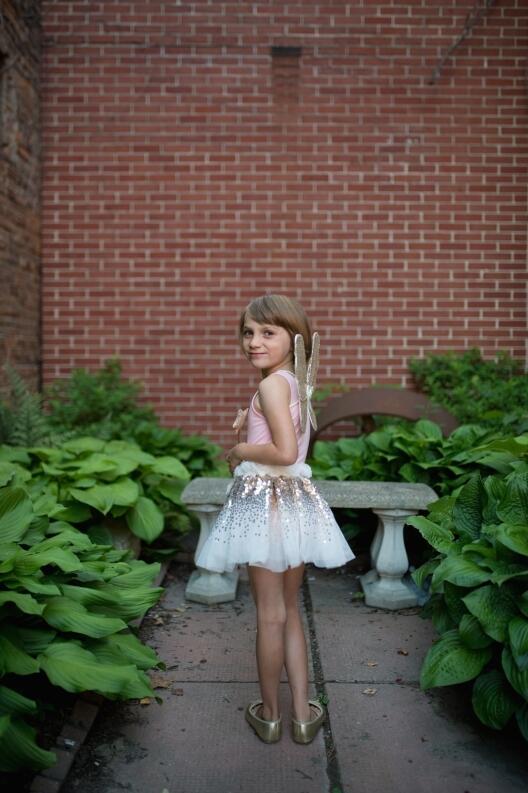 Great Pretenders Karneval Mädchen Kostüm Fee Pailletten gold