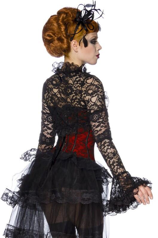 Damen Corsage Spitze rot