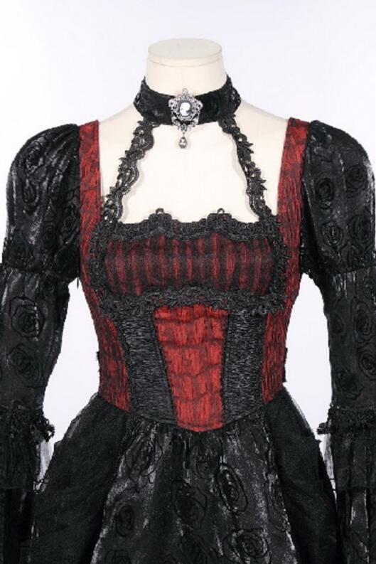 Karneval Halloween Damen Kostüm Edel Vampir