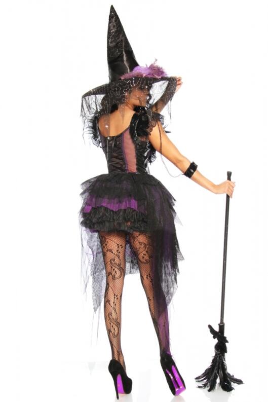 Karneval Halloween Damen Premium Kostüm Sexy Hexe