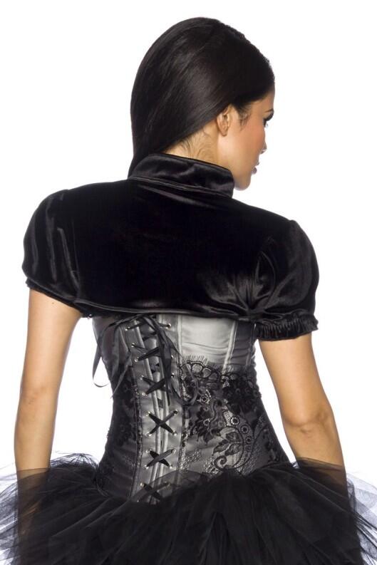Damen Satin Corsage Gothic