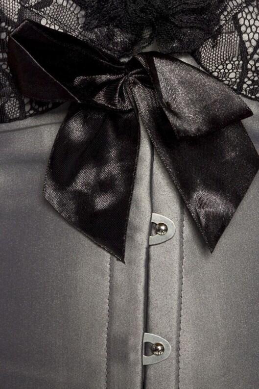 Damen Satin Corsage Gothic