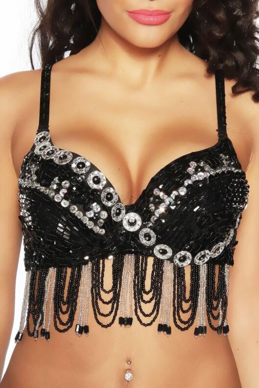 Atixo Damen Kostüm Bauchtänzerin schwarz