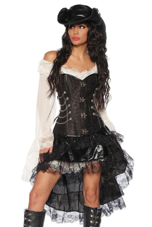 Damen Corsage Piratin Steampunk
