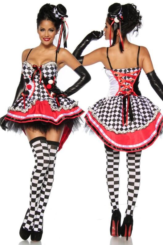 Karneval Damen Kostüm Sexy Harlekin