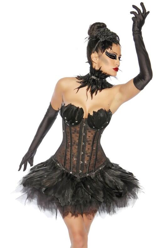 Karneval Damen Petticoat Tutu schwarz