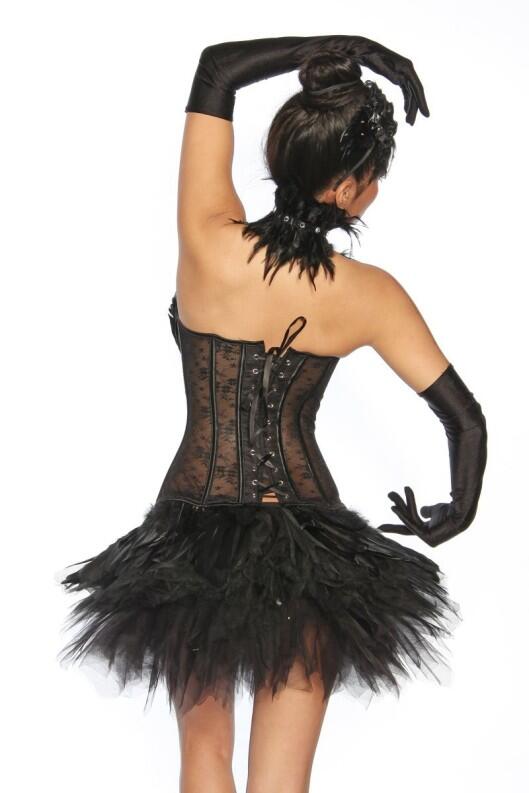 Karneval Damen Petticoat Tutu schwarz