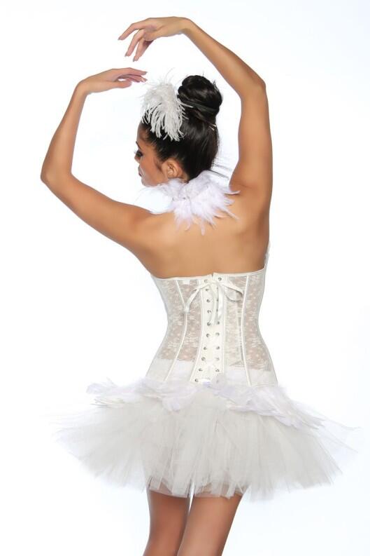 Karneval Damen Petticoat Tutu weiß