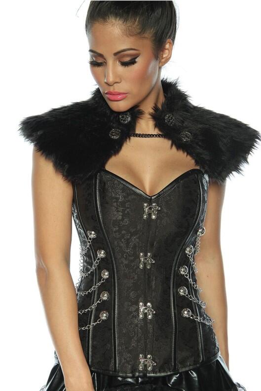 Karneval Damen Schulter Cape Kunstfell