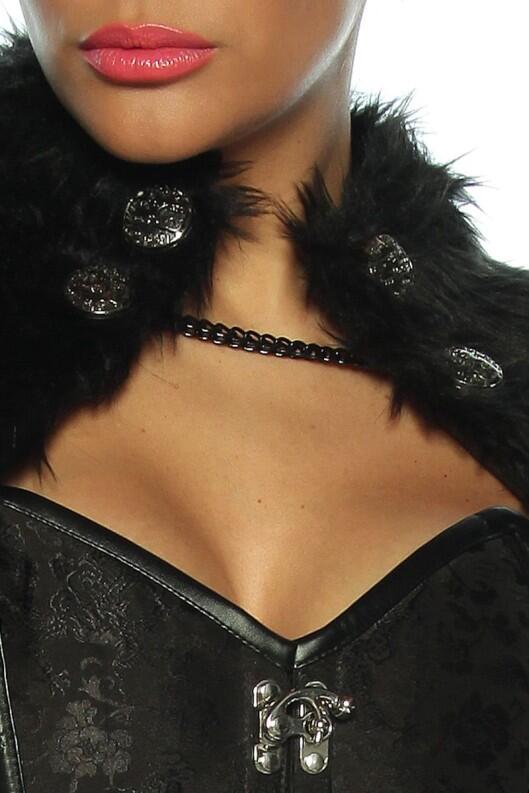 Karneval Damen Schulter Cape Kunstfell